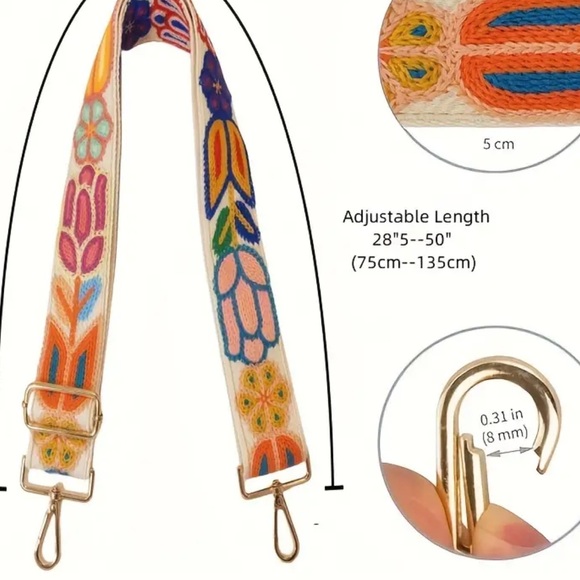 NWT Universal Adjustable Crossbody Handbag Shoulder Guitar Strap Replace… - Picture 3 of 6